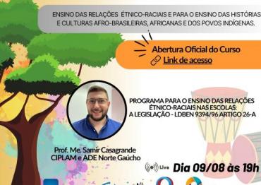 9/8 - 19:00 - ABERTURA DO CURSO